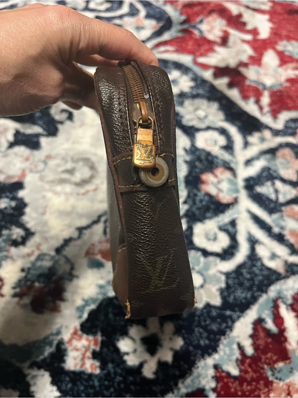 Authentic Vintage Louis Vuitton Monogram Canvas Toiletry Cosmetic Travel Pouch - Picture 12 of 12